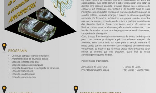3º Curso Teórico-Prático de Ecografia e Ecoendoscopia Anorretal
